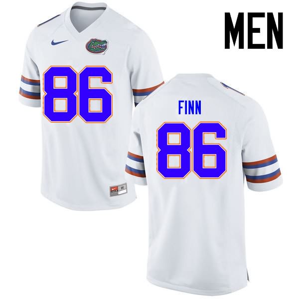 Men's NCAA Florida Gators Jacob Finn #86 Stitched Authentic Nike White College Football Jersey XPW5365OR